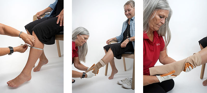 Måltagning af kompressionsstrømper - Sahva