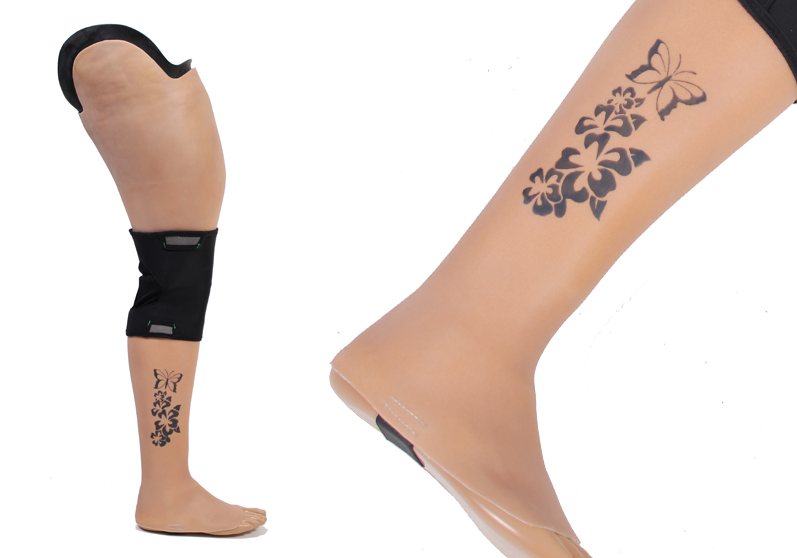 Lårbensprotese med tatovering - Sahva