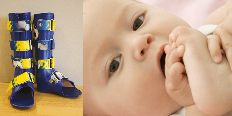 Fodkapsel og en baby