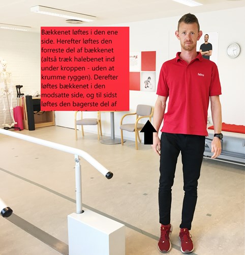 Du kan variere øvelsen ved at lave større eller mindre bevægelser, skifte retning og evt. prøve med lukkede øjne.