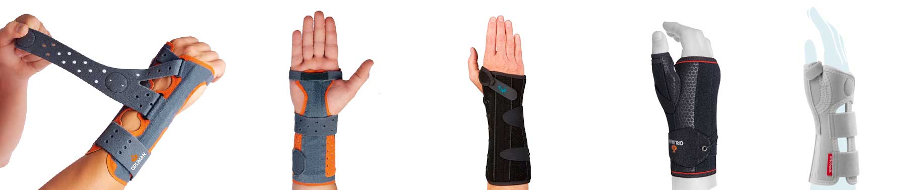 Forskellige håndledsortoser - Sahva